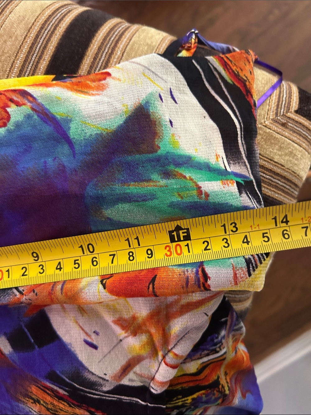 Rumours Print Cowl Neck Slip Dress in Multicolor - Picture 6 of 8